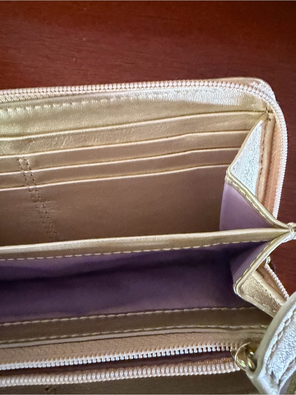 Coach Vintage Poppy Signature Graffiti Beige Zip Around Wallet - Picture 5 of 9